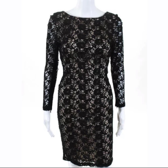 Alice + Olivia Dresses & Skirts - Alice + Olivia Black Crochet Lace Midi Dress 0